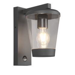 TRIO CAVADO outdoor wall lamp E27 with motion sensor