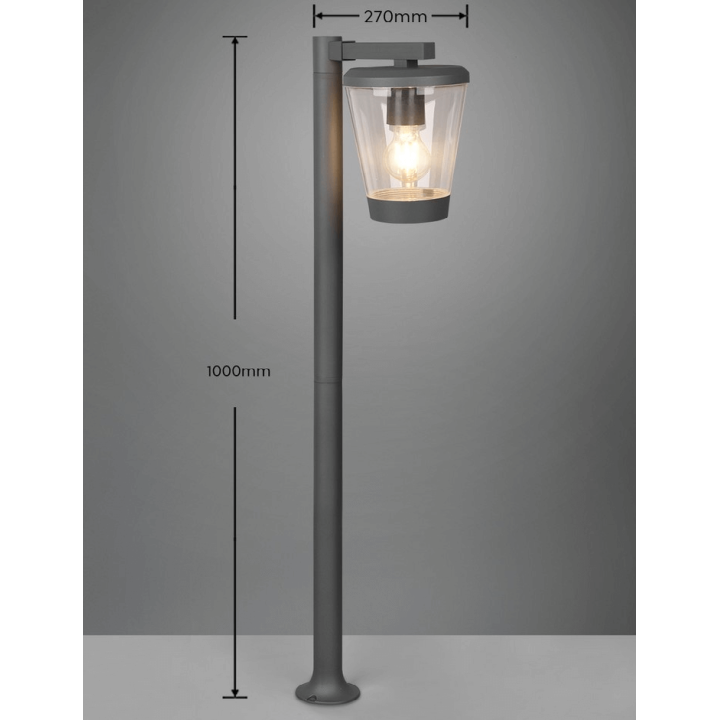 TRIO CAVADO lampa ogrodowa stojąca 100cm E27 antracyt