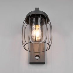 TRIO TUELA outdoor wall lamp E27 with motion sensor
