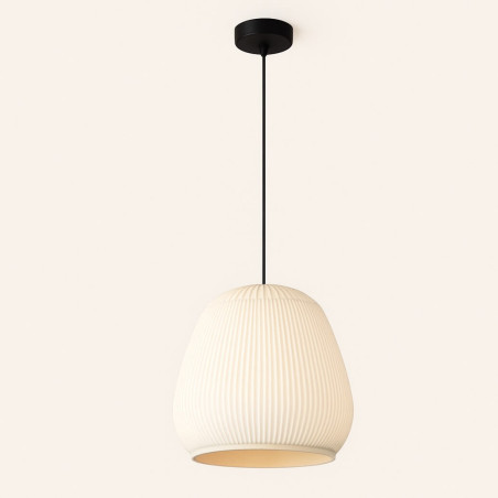 ADANI Knit 7450C lampa wisząca E27 z naturalnej tkaniny 45cm
