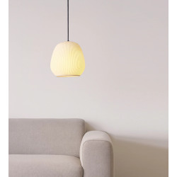 ADANI Knit 7450C lampa wisząca E27 z naturalnej tkaniny 45cm