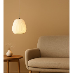 ADANI Knit 7450C lampa wisząca E27 z naturalnej tkaniny 45cm