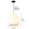 Adani Knit 7450C E27 hanging lamp made of natural fabric 45cm
