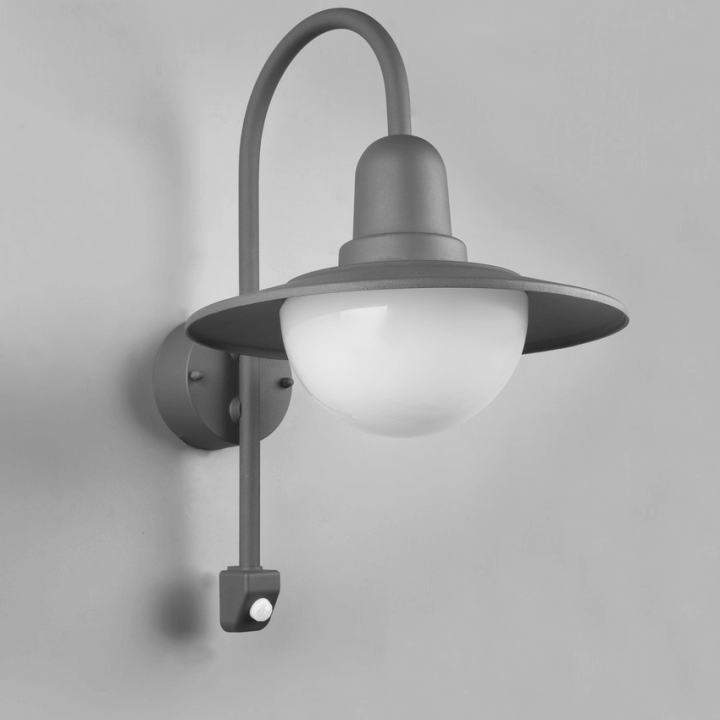 TRIO NORMAN E27 outdoor wall lamp with motion sensor