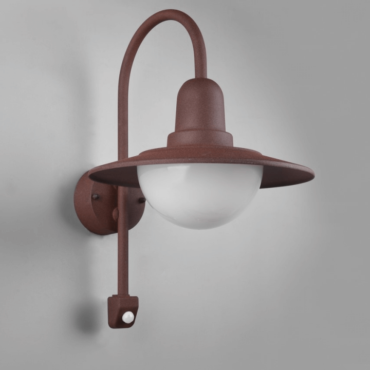 TRIO NORMAN E27 outdoor wall lamp with motion sensor