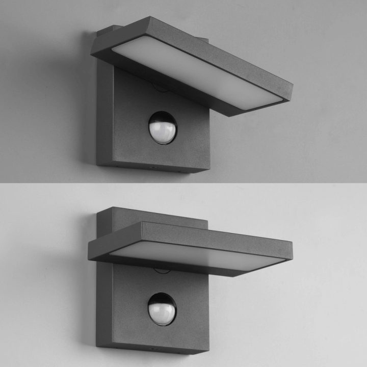 TRIO HORTON adjustable outdoor wall lamp with motion sensor