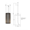 ADANI LONG ISLAND AD282 vertical LED pendant lamp 22W black