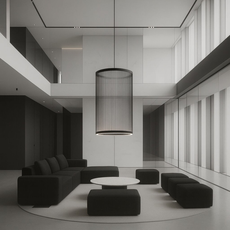 ADANI LONG ISLAND AD282 vertical LED pendant lamp 22W black