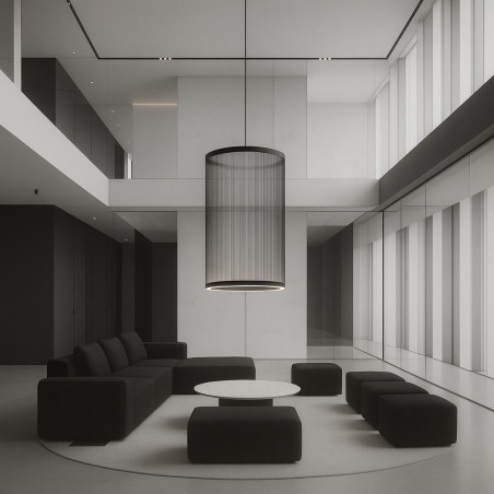 ADANI LONG ISLAND AD282 pionowa lampa wisząca LED 22W czarna