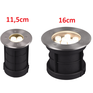 TRIO BELAJA ground LED fixture IP65 silver &Oslash;11.5/16cm
