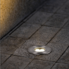 TRIO BELAJA ground LED fixture IP65 silver Ø11.5/16cm