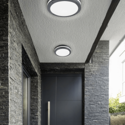 TRIO PIAVE outdoor LED ceiling lamp with motion sensor