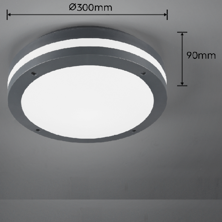 TRIO PIAVE zewnętrzna lampa sufitowa LED z czujnikiem ruchu