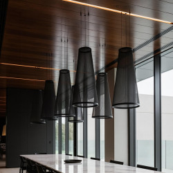 ADANI LONG ISLAND AD283 conical LED pendant lamp black