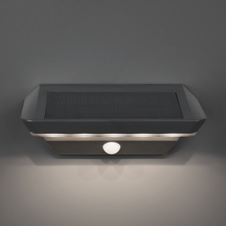 TRIO MENDOZA LED solar wall lamp with motion sensor, anthracite