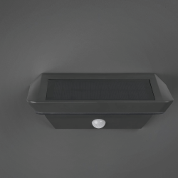 TRIO MENDOZA LED solar wall lamp with motion sensor, anthracite