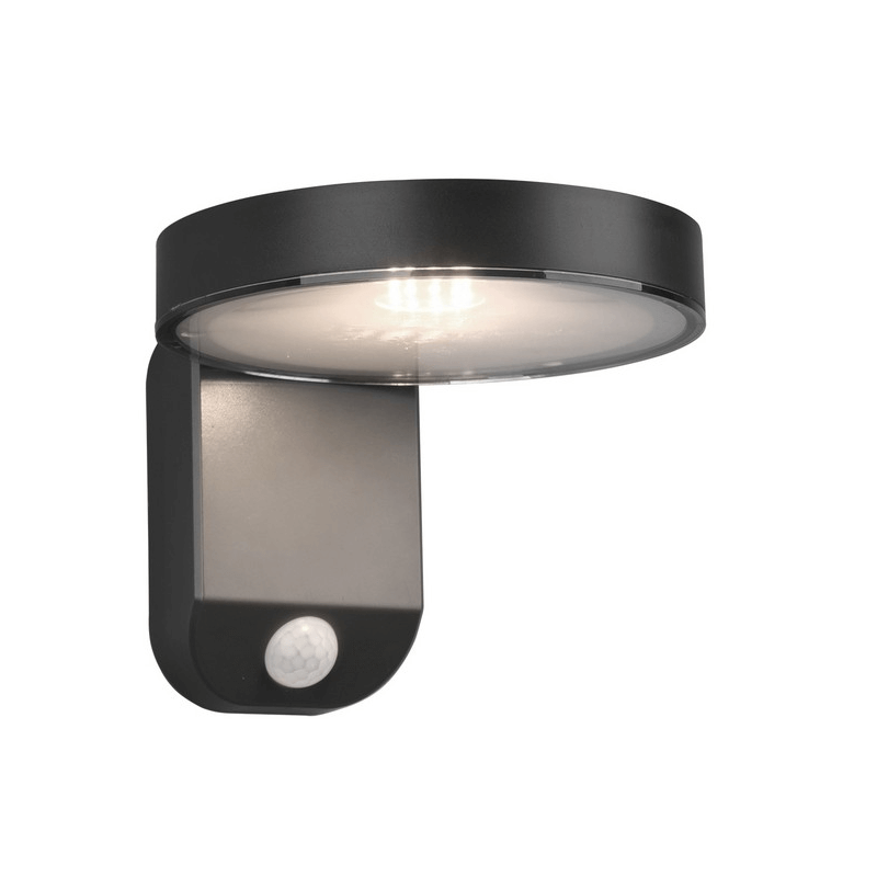TRIO POSADAS solar wall lamp, motion sensor IP44 anthracite