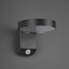 TRIO POSADAS solar wall lamp, motion sensor IP44 anthracite