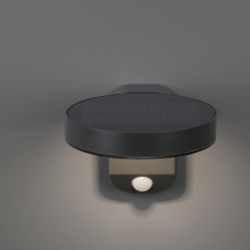 TRIO POSADAS solar wall lamp, motion sensor IP44 anthracite
