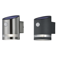 TRIO SALTA solar wall lamp motion sensor silver, anthracite