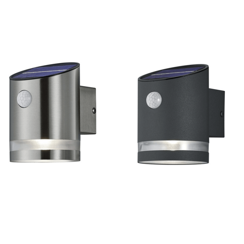 TRIO SALTA solar wall lamp motion sensor silver, anthracite