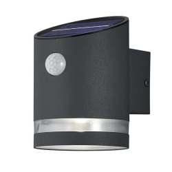 TRIO SALTA solar wall lamp motion sensor silver, anthracite