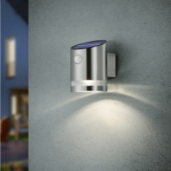 TRIO SALTA solar wall lamp motion sensor silver, anthracite