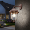 TRIO DUERO outdoor wall lamp E27 anthracite, copper