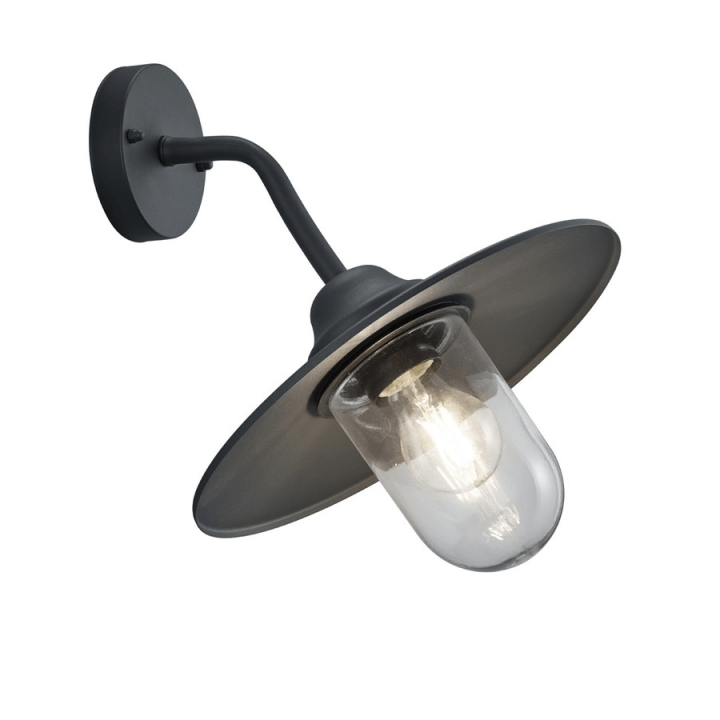 TRIO BRENTA outdoor wall lamp E27 anthracite, copper