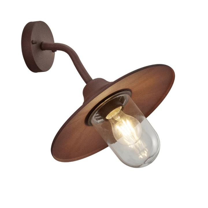 TRIO BRENTA outdoor wall lamp E27 anthracite, copper