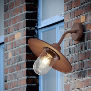 TRIO BRENTA outdoor wall lamp E27 anthracite, copper