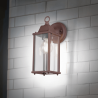 TRIO OLONA rectangular outdoor wall lamp E27 anthracite copper