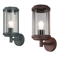 TRIO TANARO outdoor wall lamp E27 anthracite, copper