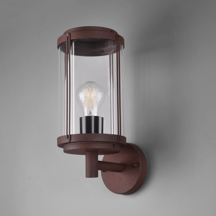 TRIO TANARO outdoor wall lamp E27 anthracite, copper