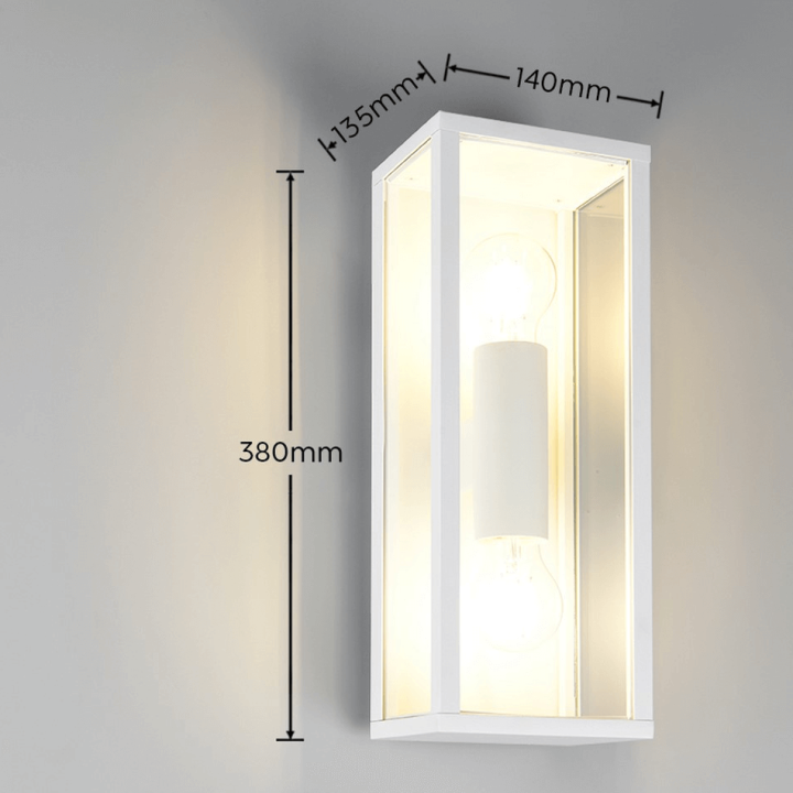TRIO GARONNE outdoor wall lamp 2xE27 IP44 white, anthracite