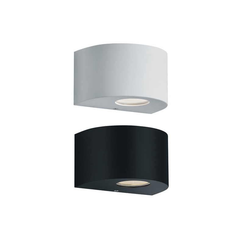 TRIO ROSARIO round outdoor wall lamp IP44 white, black