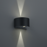 TRIO ROSARIO round outdoor wall lamp IP44 white, black TRIO ROSARIO round outdoor wall lamp IP44 white, black