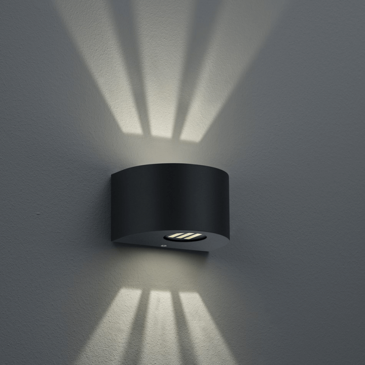 TRIO ROSARIO round outdoor wall lamp IP44 white, black