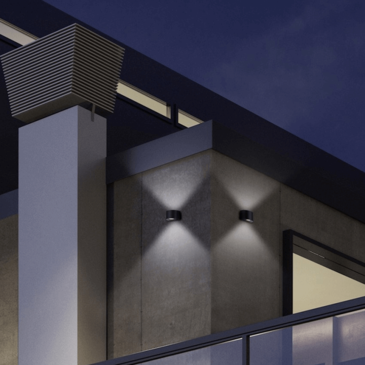 TRIO ROSARIO round outdoor wall lamp IP44 white, black