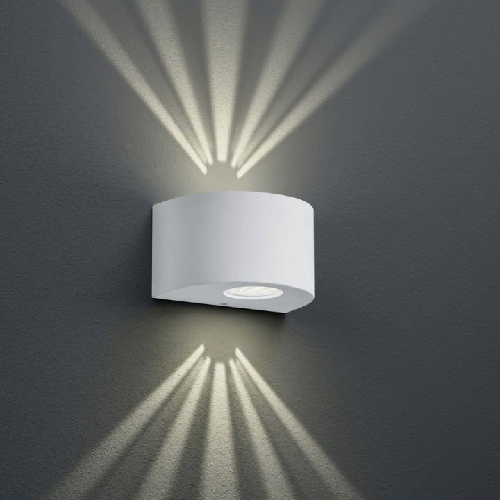 TRIO ROSARIO round outdoor wall lamp IP44 white, black