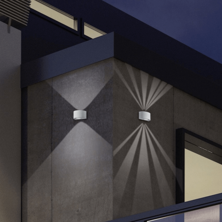 TRIO ROSARIO round outdoor wall lamp IP44 white, black