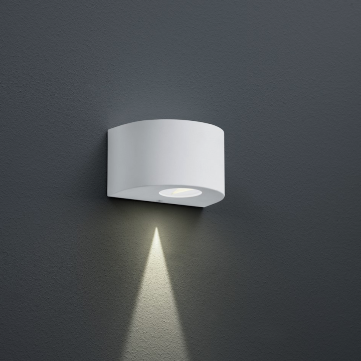 TRIO ROSARIO round outdoor wall lamp IP44 white, black
