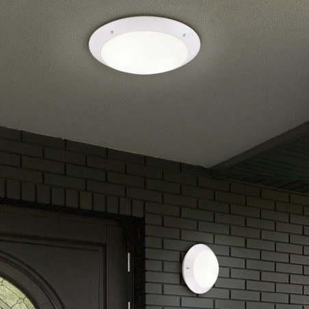 TRIO CAMARO zewnętrzna biała lampa sufitowa 2xE27 33cm