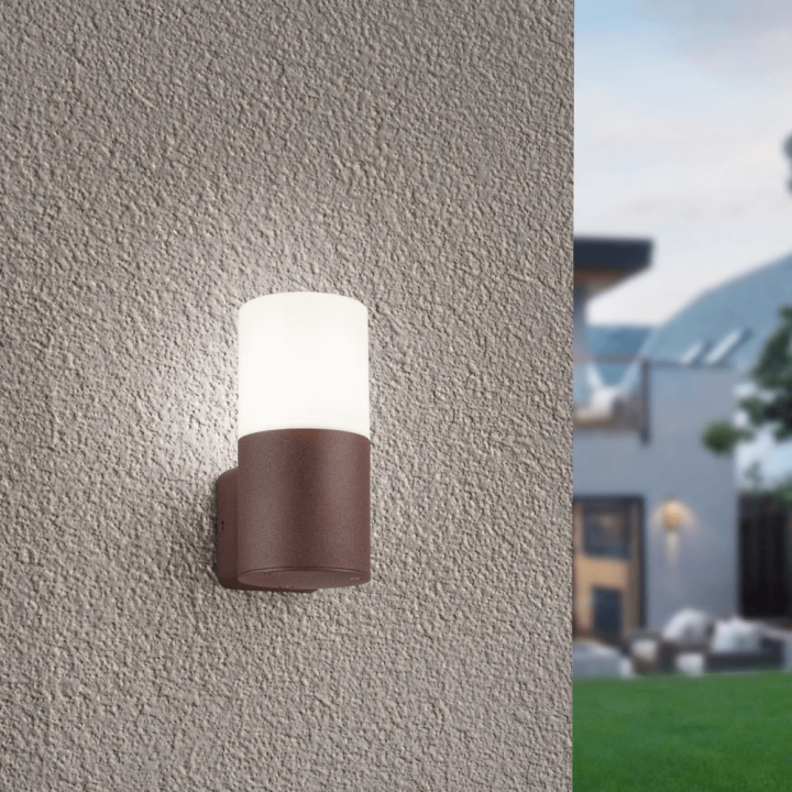TRIO HOOSIC outdoor wall lamp E27 anthracite, copper
