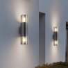 TRIO HOOSIC black outdoor wall lamp E27 17/34cm