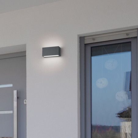 TRIO TRENT outdoor LED wall lamp, up/down, rectangle