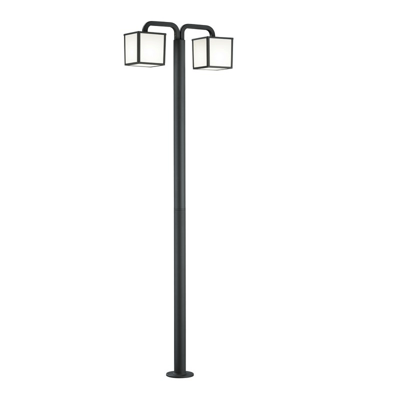 TRIO CUBANGO garden standing lamp 200cm 2xE27 anthracite