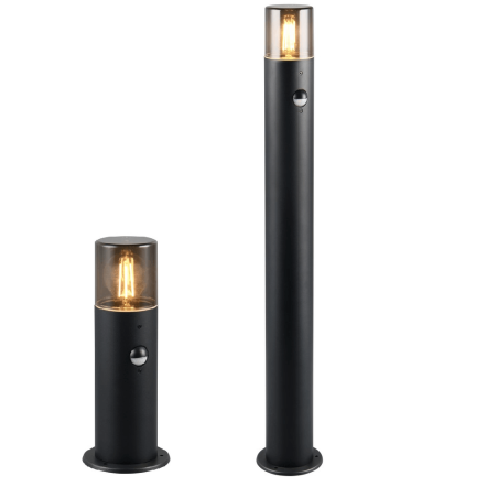 TRIO HOOSIC lampa ogrodowa stojąca z czujnikiem ruchu