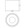 OXYLED IDRA surface-mounted LED ceiling tube 9W white, black