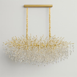 ADANI PREMIUM długa, ekskluzywna lampa wisząca 180cm z kryształu K9